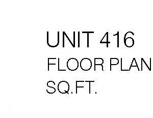 1 Bed 1 Bath 416 Floor Plan 1 Bed 1 Bath 416 Floor Plan at Market District Lofts, 2012 W. 25th St, Cleveland